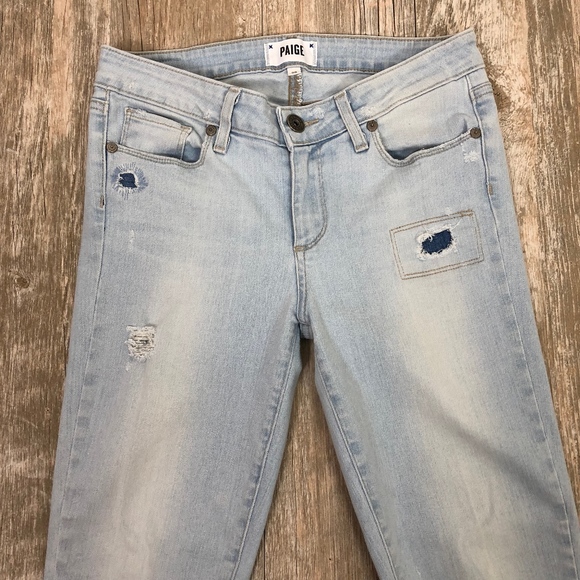 PAIGE Denim - PAIGE Verdugo Ankle Distressed Denim Jeans 28